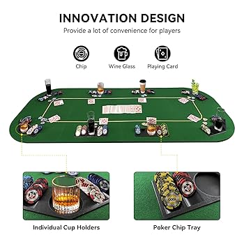 Amazon.com: YUZPKRSI 79 x 36 Inch Foldable Poker Table Top